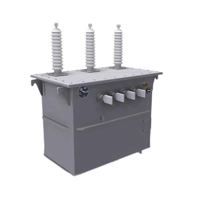 Trefaset polmontert transformator